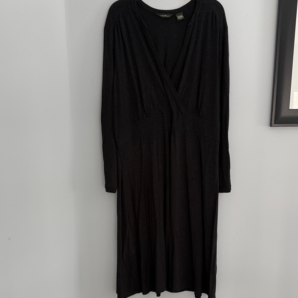 Eddie Bauer Classic Black Long Sleeve Dress
